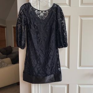 Laundry by Shelli Segal - black lace dress 6P